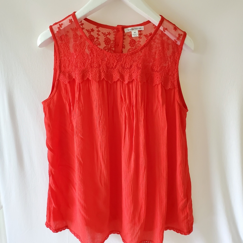 John Paul Richard Lace Detail Top